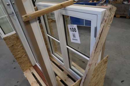 Window, W110xH107 cm, frame width 11.5 cm, white / white