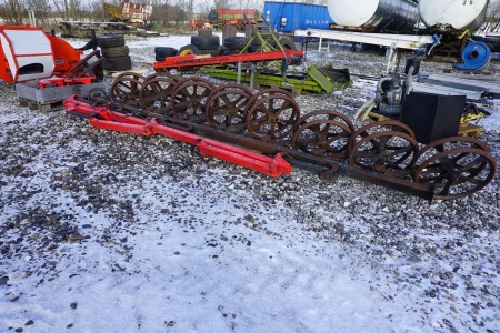 Ground packages for plow with 8 wheels