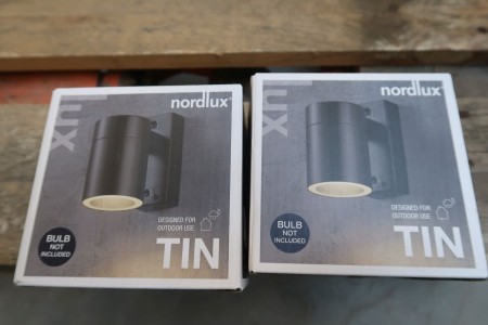 2 stk. udendørs lamper, Nordlux Tin, sort