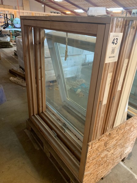2 wooden windows without glass