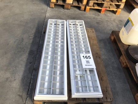 2 pcs. ceiling luminaire with fluorescent lamps