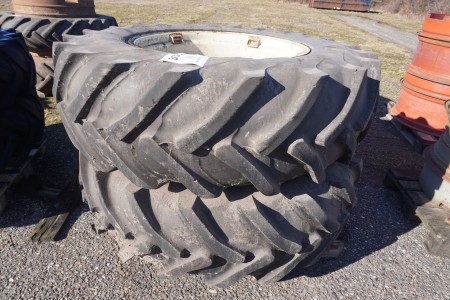 2 pcs. tractor tires with rims