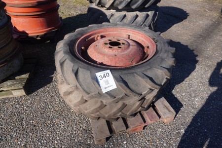 2 pcs. tractor tires with rims