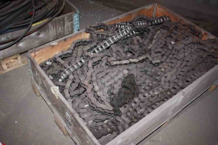 Pallets with chains for gear wheels