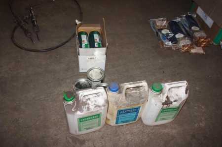 Lot cleaning chemicals, etc.