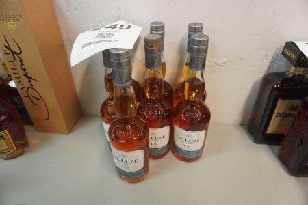7 flasker De Luze cognac 