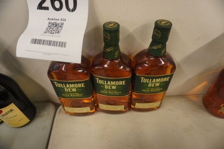 3 bottles of Tullamore Dew whiskey