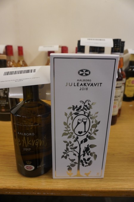2 bottles of Aalborg Jule akvavit