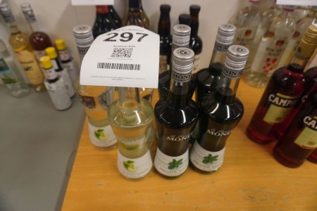7 bottles of Monin 'liqueur