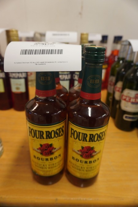 4 bottles of Four Roses whiskey