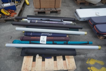 Large batch of cases / bags for fishing rods