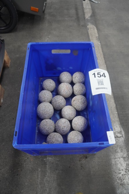 15 pcs. granite decorative balls