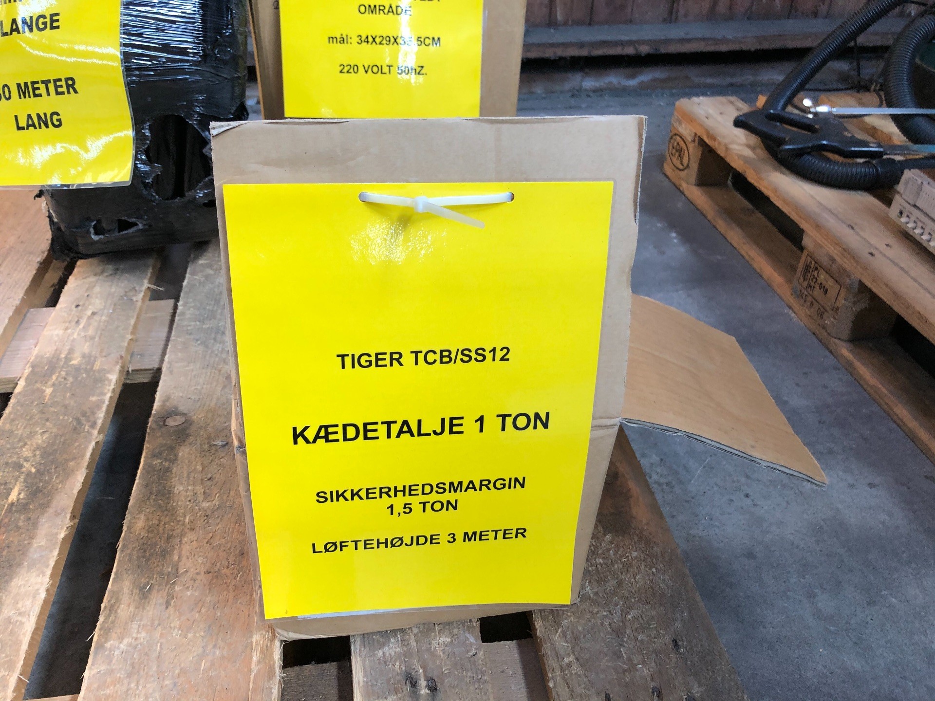 Vær forsigtig Booth Antarktis Kædetalje 1 ton, mærke: TIGER, model: TCB/SS12 - KJ Auktion -  Maskinauktioner