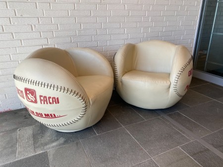2 pcs. baseball armchairs