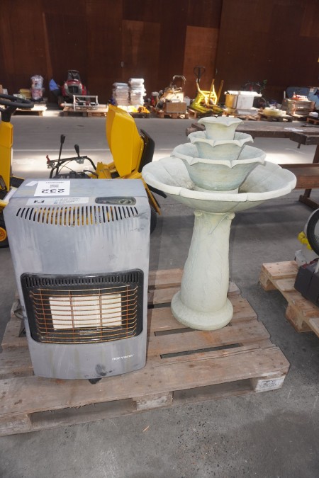 Fountain + gas heater