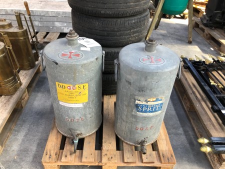 2 pcs. antique barrels for carburetor spirit