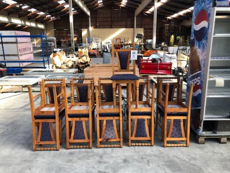 11 pcs. chairs in pine