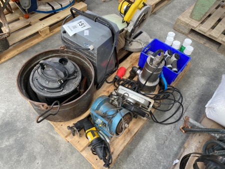Pallet with mixed power tools etc.