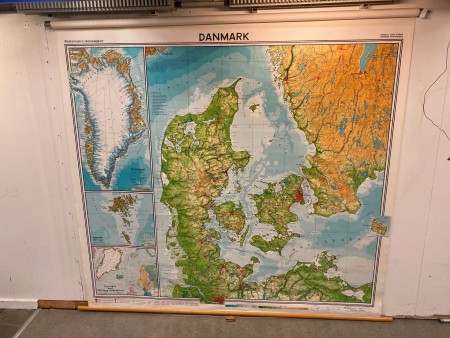 Karte von Dänemark, Marke: Westermanns Schulwandkarte