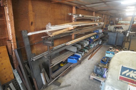 Content on branch shelf various tool steels etc.