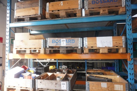 3 pallets containing various machine parts, electrical boxes, control unit, Brand: Kitagawa etc.