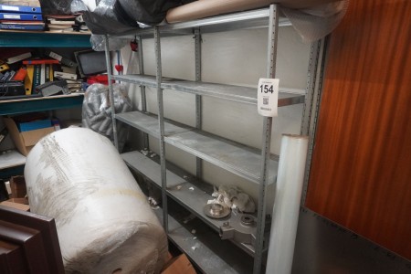 2 compartments steel shelf without content