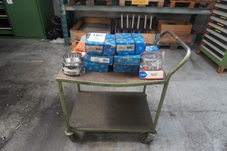 Trolley with contents of various ball bearings