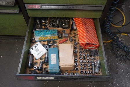 Contents in 1 drawer of various tool holders etc.