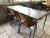 4 canteen tables with chairs.