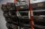 Stahlregal mit Inhalt in 146 Stk. Stahlboxen verschiedener Bestände
