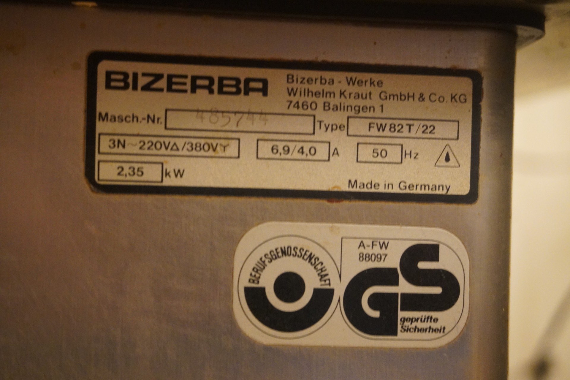 Mærke: Bizerba, FW82T/22 - KJ Auktion Maskinauktioner