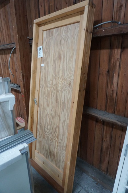 Wooden door with frame