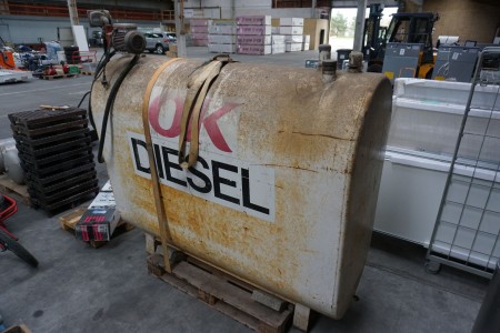 1000 liter fuel tank with pump, brand: OK