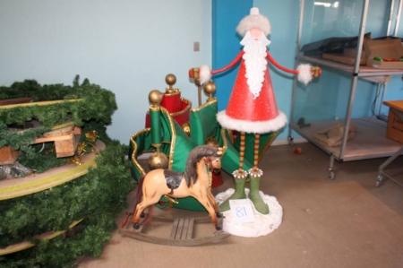 Decoration Material: Santa Claus, horse, etc.