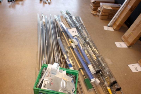 Curtain rods, assorted