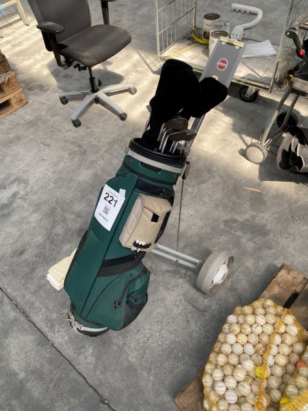 Golf set, brand: Siherline + golf cart, brand: Greenfield