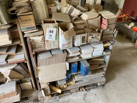 Large batch of mixed tiles on pallet