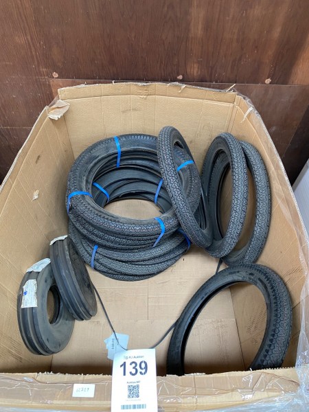 Large lot of mixed bicycle tires