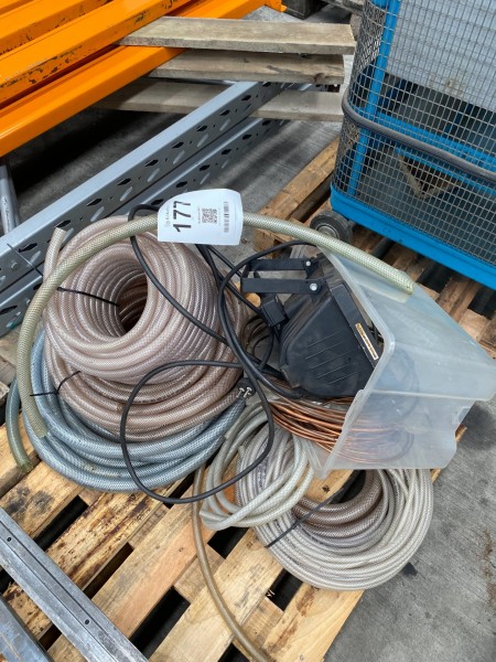 Lot of hoses + work lamp