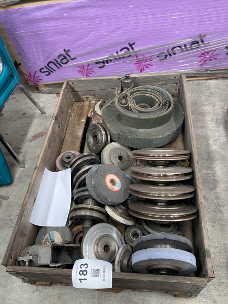 Various grinding wheels and parts for grinding machine