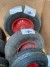 Large batch of mixed spare wheels for wheelbarrows etc.