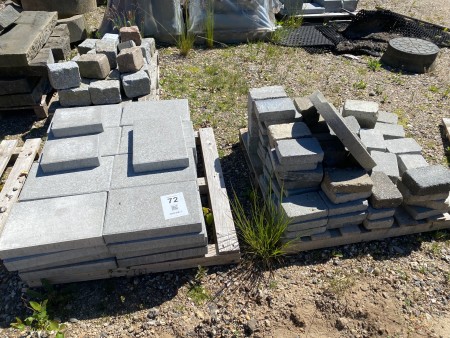 3 pallets with tiles