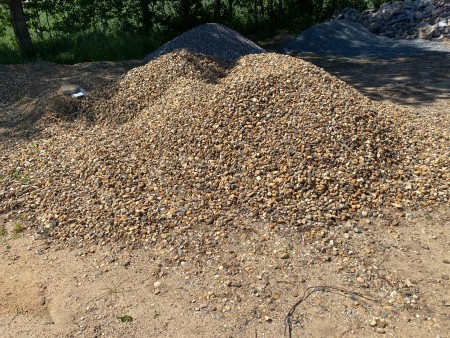 2 piles of stones