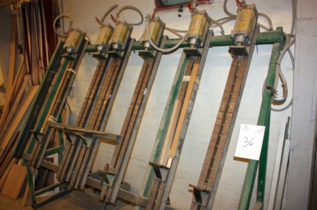 Frame Presses, 6 cylinders. Maximum working width: length approx. 200 cm