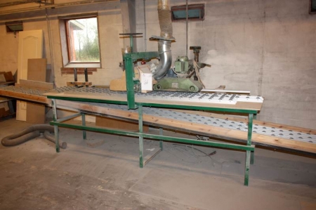 Brush Sanding with feeder and conveyor. Working width approx. 50 cm
