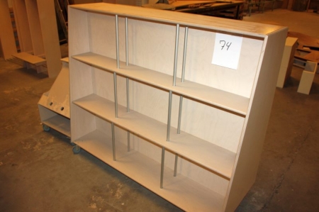 Bookcase Furniture on wheels (for kindergartens and the like)
