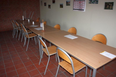 4 canteen tables (6 people) + 30 chairs