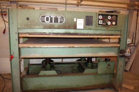 Hydraulic press, OTT, Model 300 K 100, year 1971, length approx. 220 x width approx. 130 cm