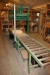 Frame Press with 2 electric motors + 3 pressure cylinders, approx. 200 x 75 cm + roller conveyor