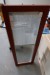 Wooden window with blind, W50xH142 cm, frame width 6 cm, red / red